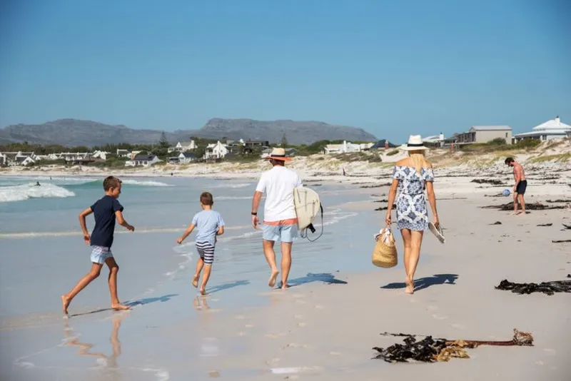 Family holiday Cape Town – children playing at the beach