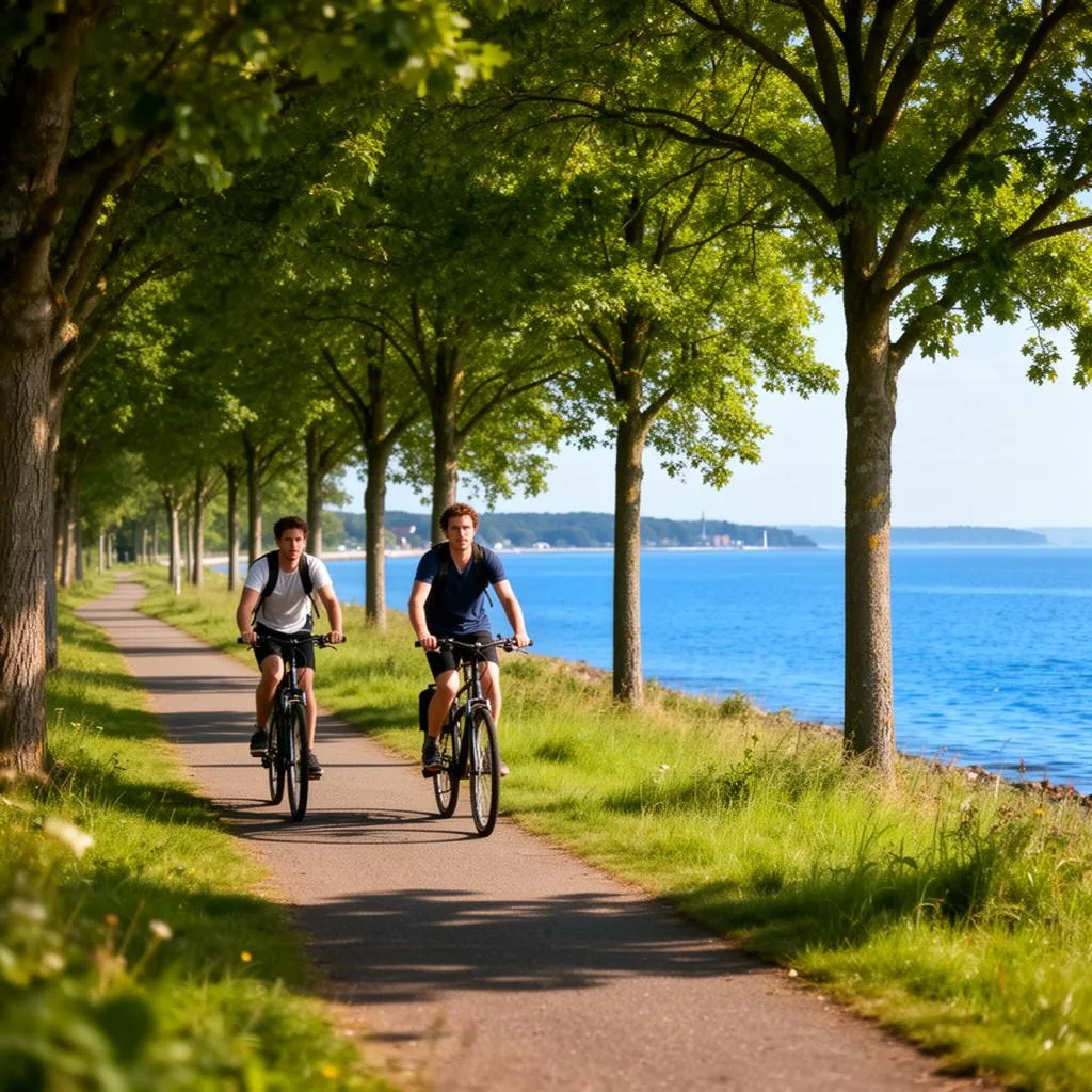 Sentier de randonnée sur la péninsule du Cap avec vue mer