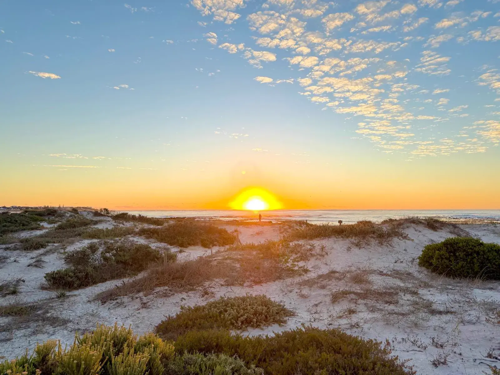 Coucher de soleil sur l'Atlantique à Kommetjie