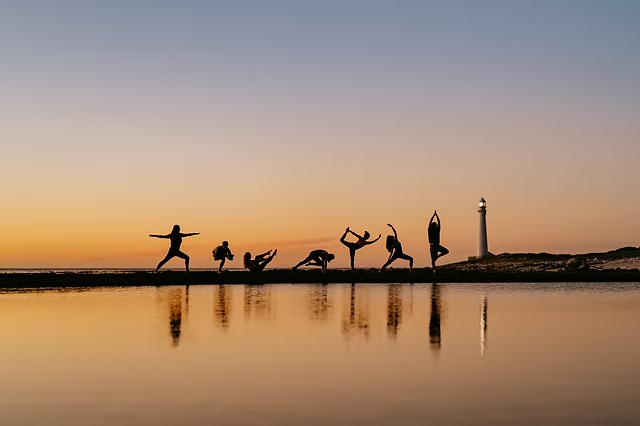 Yoga am Strand von Kommetjie